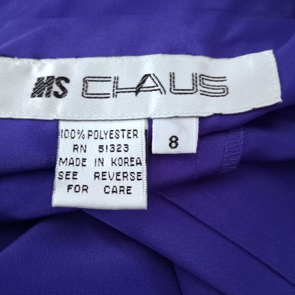 MS CLAUS PURPLE/BLUE SHIRT DRESS SZ.S EUC - Picture 7 of 8